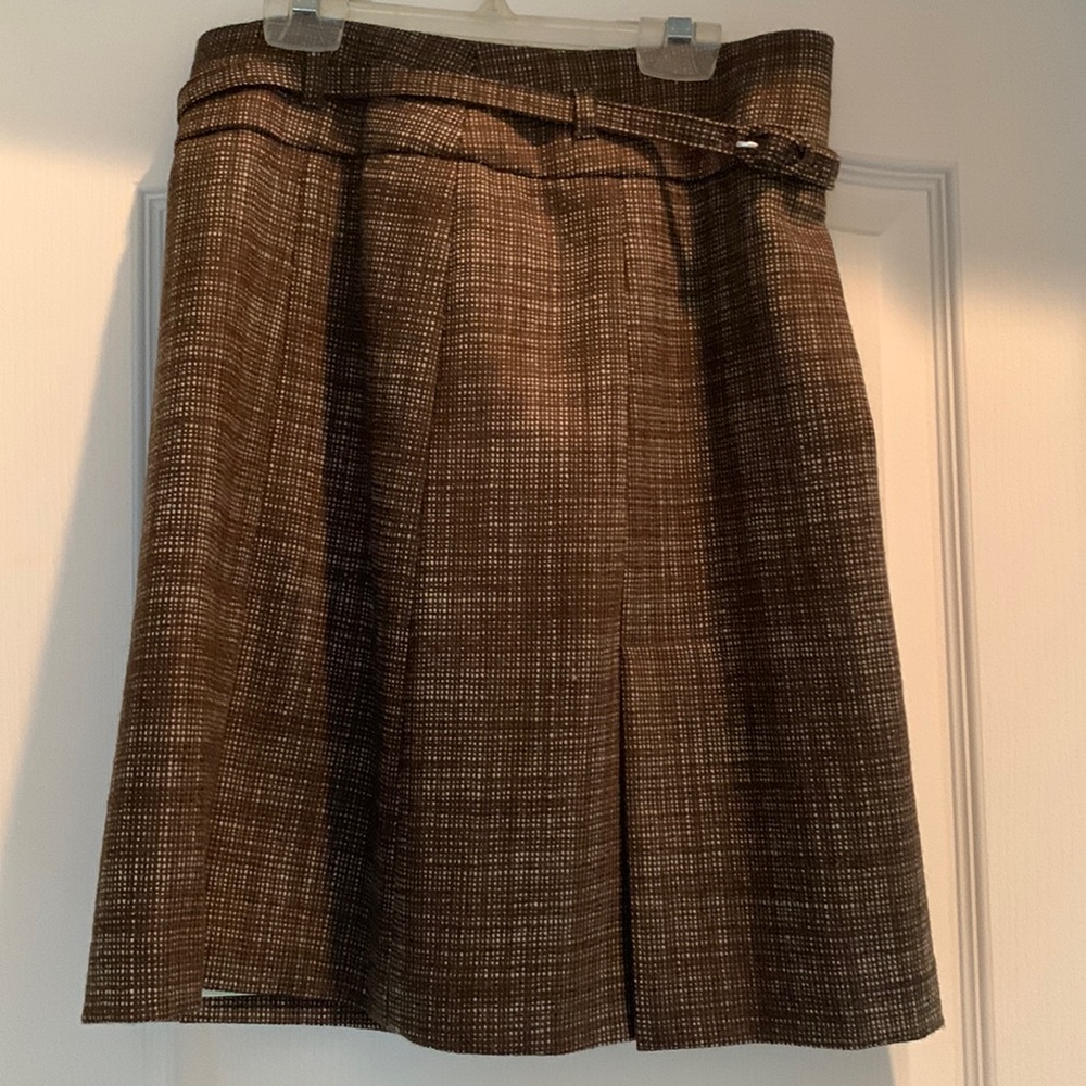 NWT Kenneth Cole Plaid Skirt with belt